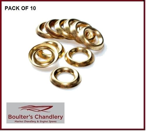 BRASS CUP WASHER NO.10 PACK 10