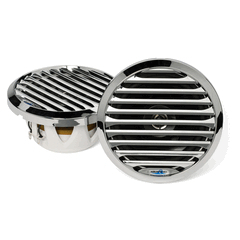 Chrome Speaker White Pair 100W Waterproof
