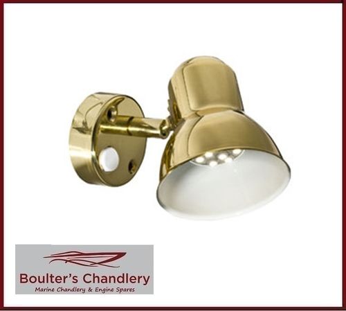 CLASSIC LED CABIN LIGHT - BRASS 24 LEDS  12V WITH SWITCH