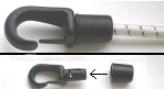 Black Nylon Hook for 5/6mm Shock Cord