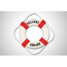 Life Ring - Welcome Aboard Red 25 cm