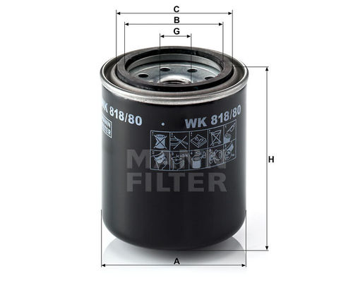 Mann Oil Filter WK818/80