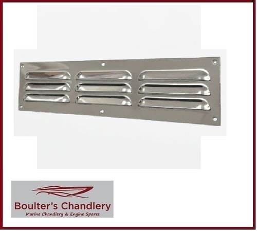 HOODED LOUVRE VENT POLISHED SS 12"x 3"