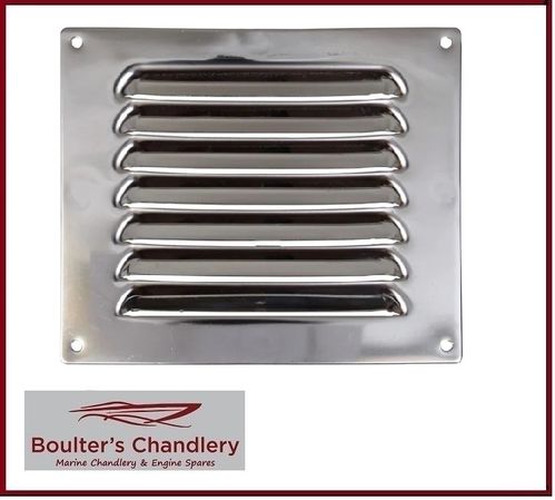 HOODED LOUVRE VENT CHROME PLATED 6" x 6"