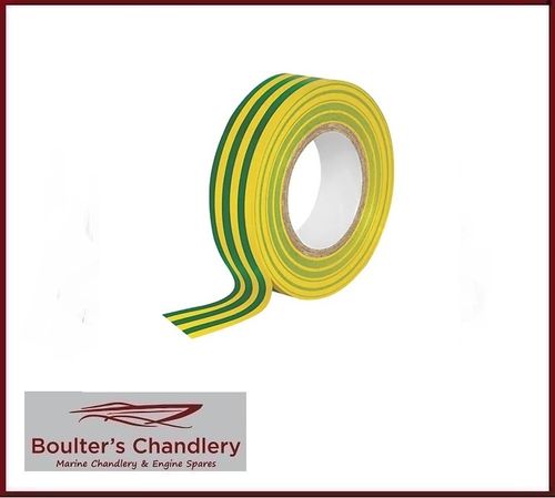 INSULATION / ELECTRICAL TAPE GREEN/YELLOW 20M X 19MM
