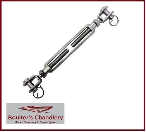 8MM STAINLESS STEEL OPEN BODY TURNBUCKLE JAW/JAW