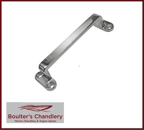 Stainless Steel Polished Pull Handle 118mm Long - 4 Hole Rectangle D Shape