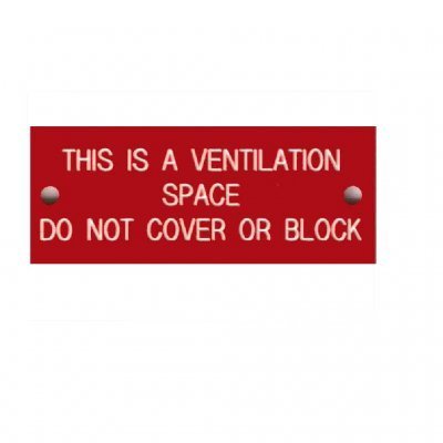 Label – THIS IS A VENT.. 60×25 WITH HOLES
