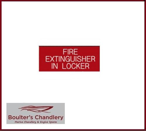 Label – FIRE EXTINGUISHER IN LOCKER 60×25 (Self Adhesive)
