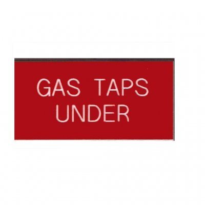 Label – GAS TAPS UNDER 50×25
