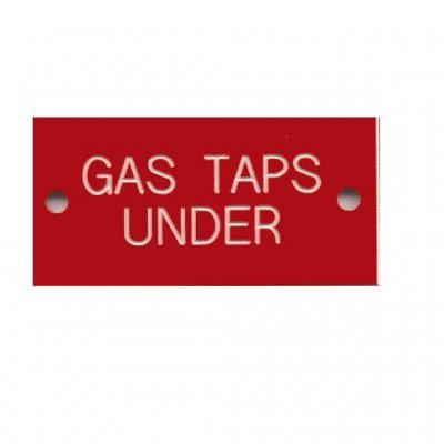 Label – GAS TAPS UNDER 50×25 WITH HOLES