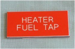 Label – HEATER FUEL TAP 50×25 WITH HOLES