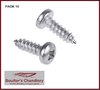 4 X 1/2" POZI PAN SELF TAPPER SCREWS STAINLESS STEEL A2 (PACK 10)