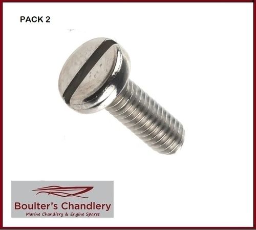 M10 X 70MM PAN SLOTTED MACHINE SCREW STAINLESS STEEL A2 PACK 2