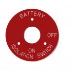 Label – Battery Isolation Disc 72mm With Holes