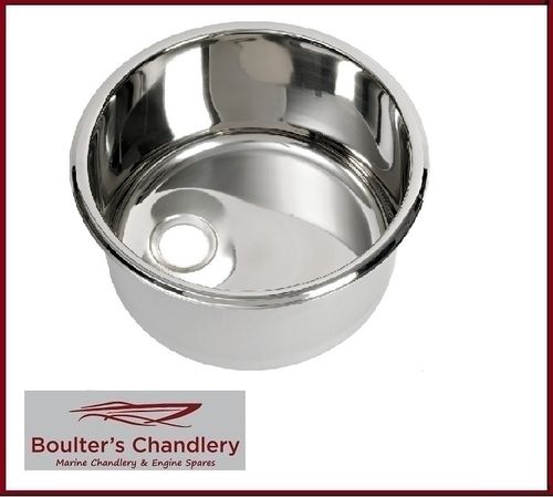 STAINLESS STEEL MIRROR POLISHED ROUND SINK 330MM X 180 MM