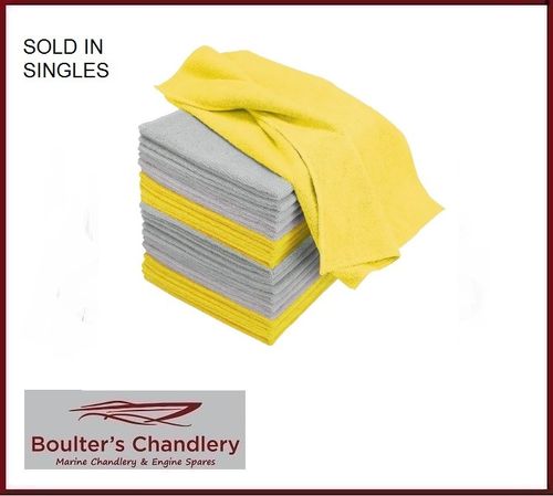 LARGE THICK HIGH QUALITY  MICROFIBRE CLOTH- GREY/YELLOW - EACH