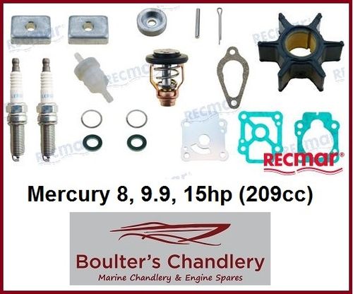 Mercury 8 / 9.9 / 15 HP (209 cc) 4-Stroke Maintenance Service Kit (RECKITMER209)