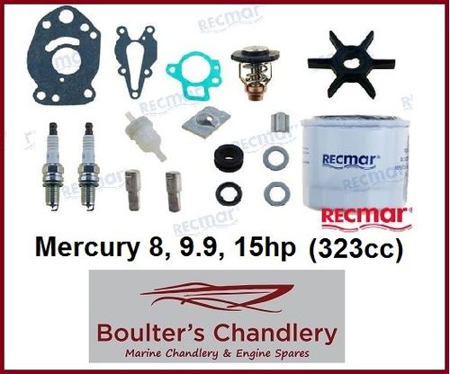 Mercury 8 / 9.9 / 15 HP (323 cc) 4-Stroke Maintenance Service Kit (RECKITMER323)