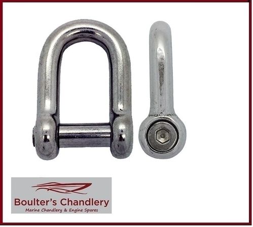 10MM STAINLESS STEEL D SHACKLE COUNTER SUNK HEX SOCKET
