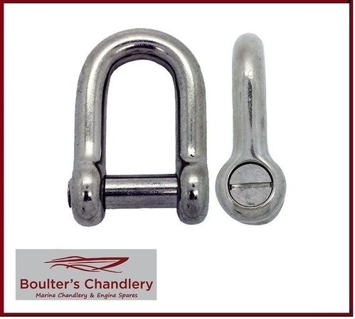 8MM STAINLESS STEEL D SHACKLE COUNTER SUNK SLOT