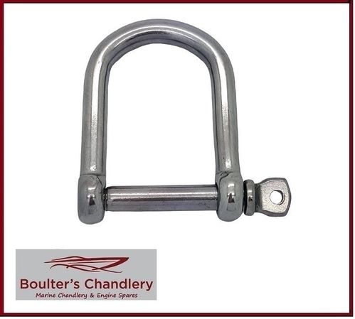 8MM STAINLESS STEEL WIDE D SHACKLE