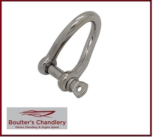 12MM STAINLESS STEEL TWISTED D SHACKLE