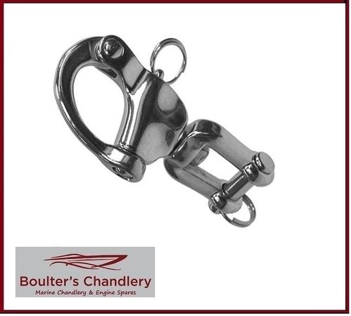 STAINLESS STEEL SNAP SHACKLE WITH SWIVEL AND FORK END FOR SPINNAKER