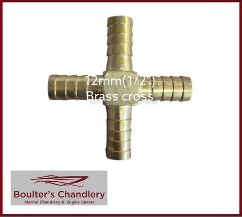 12mm(1/2'') Cross Hose Joiner 4Way Brass Barbed Splitter Connector Pipe Fittings