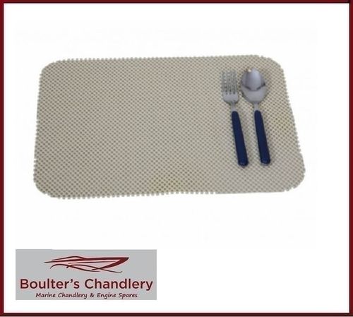 ALMOND STAY PUT PLACEMAT SINGLE - 46CM X 30CM (sold in singles)