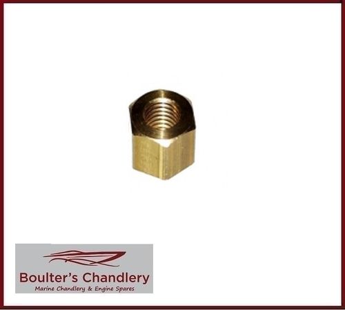 BRASS 5/16" UNF NUT, COMMONLY USED ON MANIFOLDS AND THERMOSTAT HOUSINGS