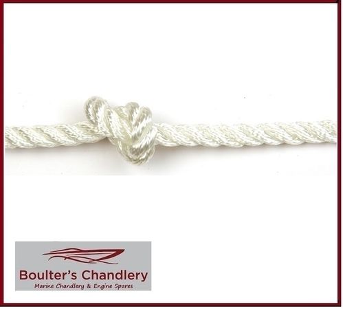 KINGFISHER 3 STRAND POLYESTER ROPE WHITE 8MM PER M