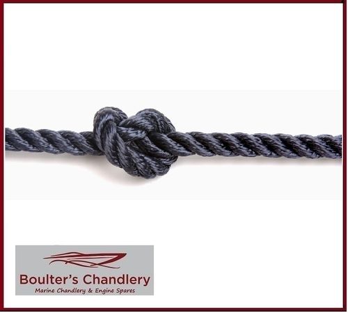 KINGFISHER 3 STRAND POLYESTER ROPE NAVY 6MM PER M