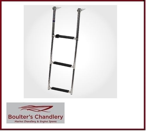 ABOVE PLATFORM TELESCOPIC 3 STEP LADDER IN STAINLESS STEEL