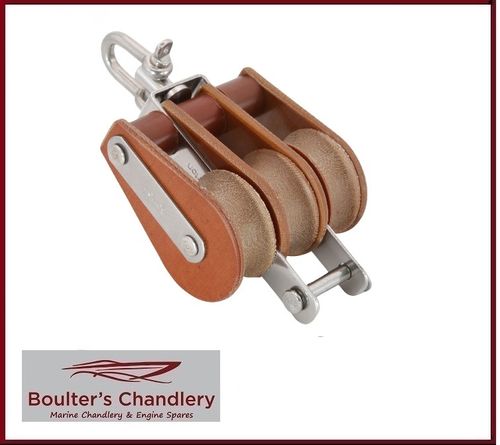 BARTON TUPHBLOX SIZE 3 TRIPLE BLOCK WITH SWIVEL AND BECKET 13MM ROPE